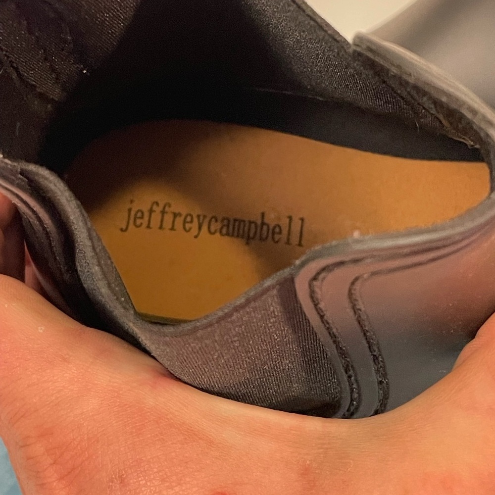 NIB W10 Jeffrey Campbell Pleu Black Matte Chunky Platform Chelsea Ankle Boots - Picture 8 of 12